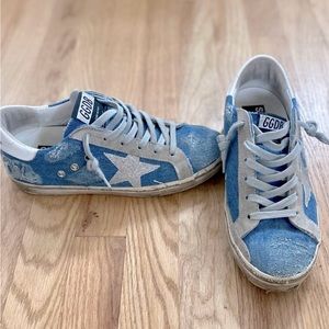 Golden Goose superstar jeans material shoes